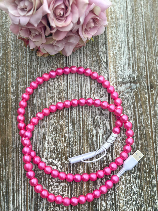 Pink Pearl • 2 In 1 Phone Charger