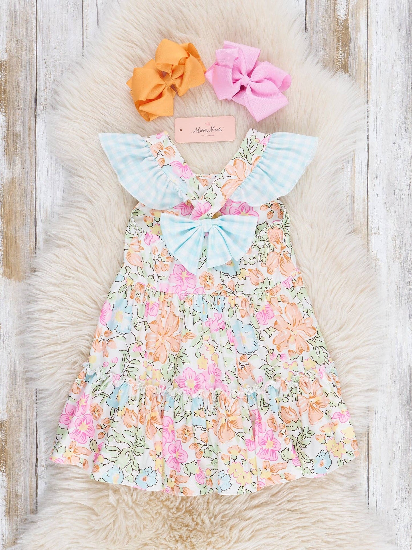 Flutter Sleeve Tiered Ruffle Dress - Wildflower Doodles
